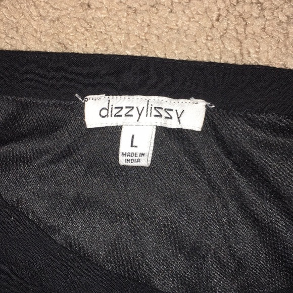 Dizzy Lizzy black dress with flower detail - Picture 3 of 4